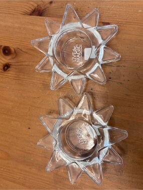 PartyLite Clear Star Tea Light Holders - Set of 2